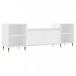 Szafka pod TV, biała, 80x36x50 cm, materiał drewnopochodny