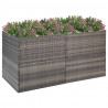 Donica ogrodowa, szara, 157x80x80 cm, rattan PE