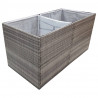 Donica ogrodowa, szara, 157x80x80 cm, rattan PE
