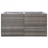 Donica ogrodowa, szara, 157x80x80 cm, rattan PE