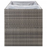 Donica ogrodowa, szara, 157x80x80 cm, rattan PE