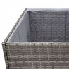 Donica ogrodowa, szara, 157x80x80 cm, rattan PE