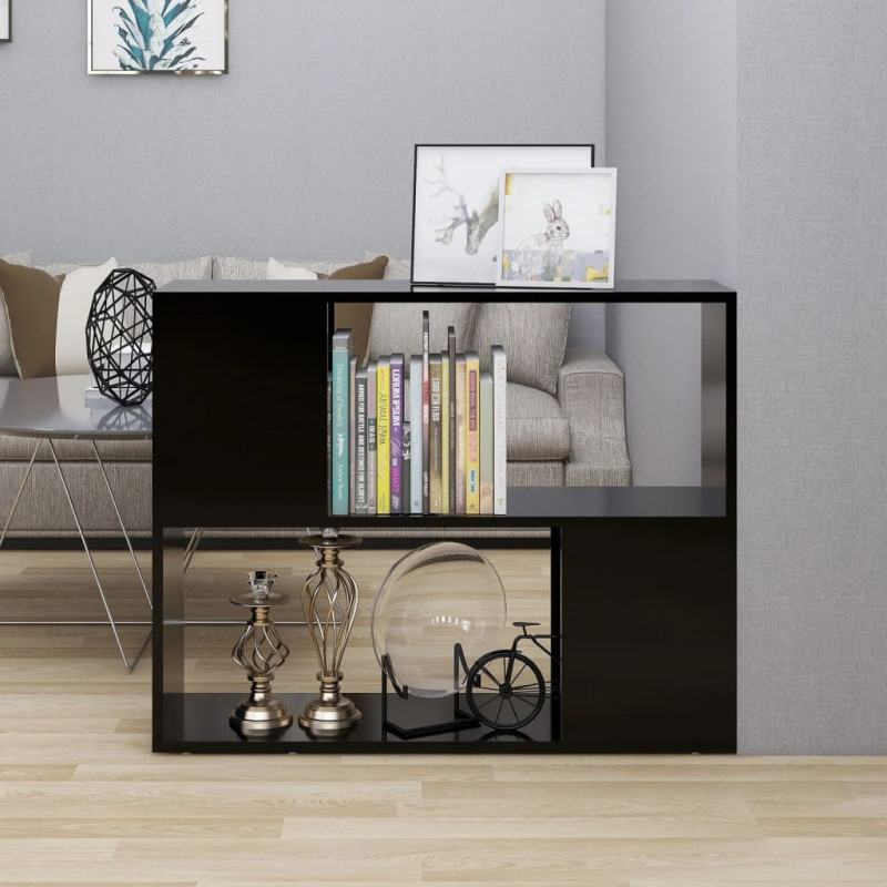 Szafka TV, czarna, 80x24x63 cm, materiał drewnopochodny