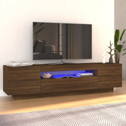 Szafka pod TV z oświetleniem LED, brązowy dąb, 160x35x40 cm