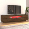 Szafka pod TV z oświetleniem LED, brązowy dąb, 160x35x40 cm