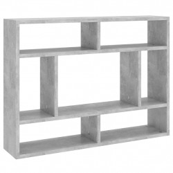 Półka ścienna, szarość betonu, 75x16x55 cm