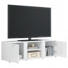 Szafka pod TV, wysoki połysk, biała, 120x34x37 cm