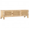 Szafka pod TV, 140x30x40 cm, drewno mango i naturalna trzcina