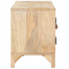Szafka pod TV, 140x30x40 cm, drewno mango i naturalna trzcina