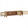 Szafka pod TV, 140x30x40 cm, drewno mango i naturalna trzcina