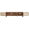 Szafka pod TV, 140x30x40 cm, drewno mango i naturalna trzcina
