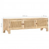 Szafka pod TV, 140x30x40 cm, drewno mango i naturalna trzcina