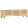 Szafka pod TV, 140x30x40 cm, drewno mango i naturalna trzcina