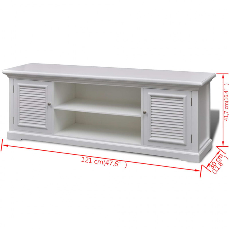 Szafka pod TV, drewniana, biała