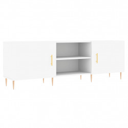 Szafka pod TV, biała, 150x30x50 cm, materiał drewnopochodny