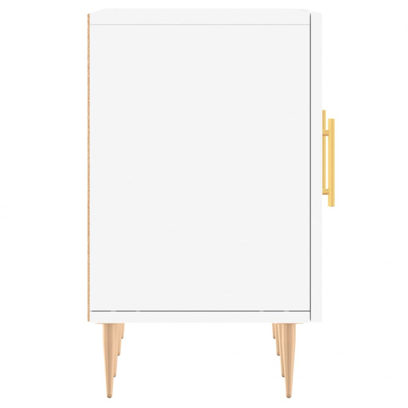 Szafka pod TV, biała, 150x30x50 cm, materiał drewnopochodny