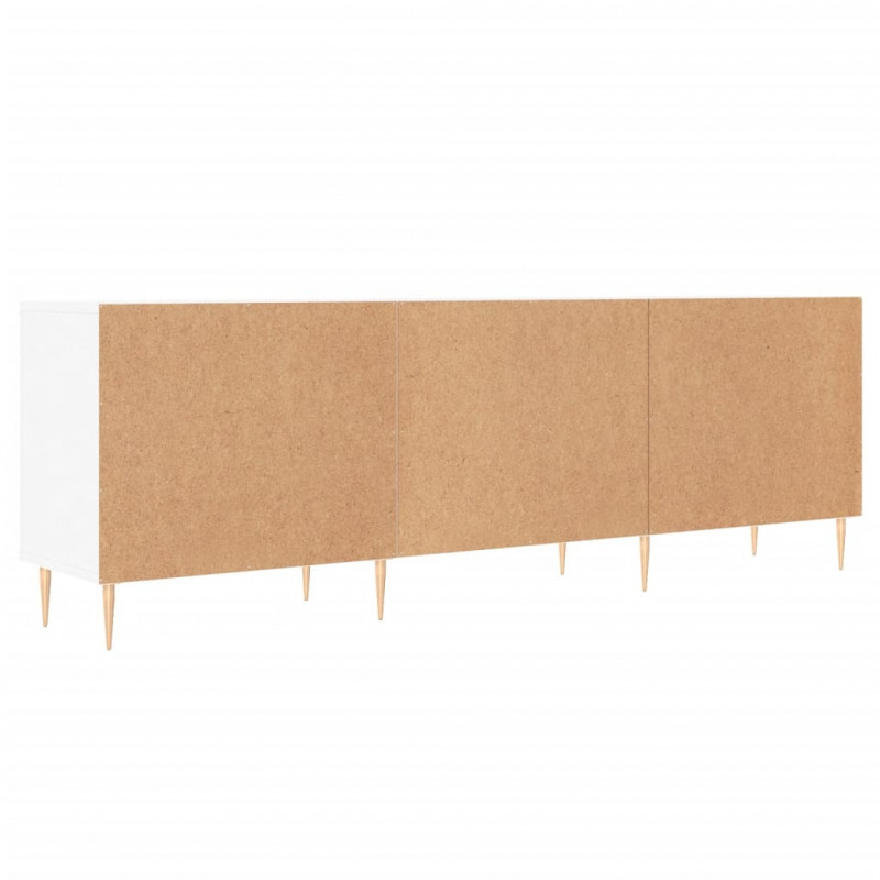 Szafka pod TV, biała, 150x30x50 cm, materiał drewnopochodny