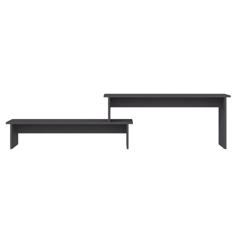 Szafka pod TV, szara, 180x30x43 cm, materiał drewnopochodny