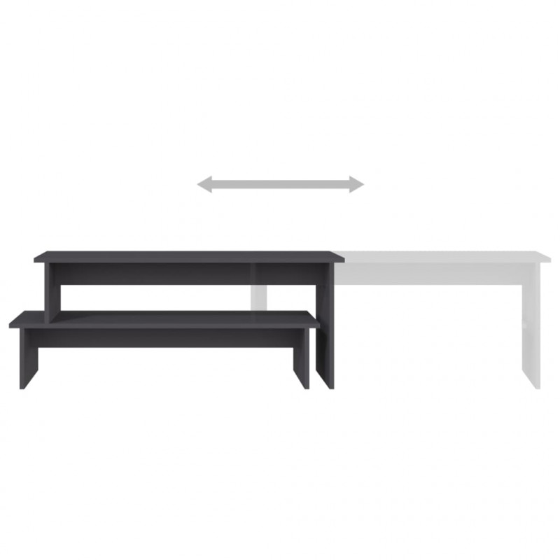 Szafka pod TV, szara, 180x30x43 cm, materiał drewnopochodny