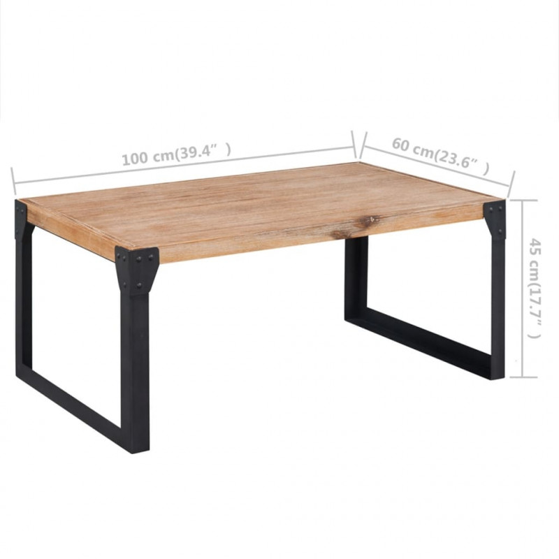 Stolik kawowy z drewna akacjowego 100x60x45 cm
