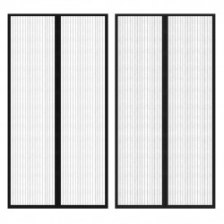 Moskitiery na drzwi, 210 x 100 cm, 2 szt., z magnesem, czarne