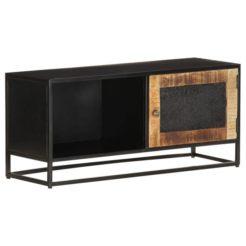 Szafka pod TV, 90x30x40 cm, surowe drewno mango