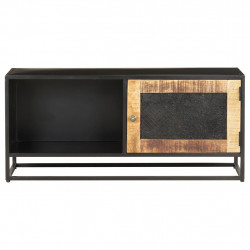 Szafka pod TV, 90x30x40 cm, surowe drewno mango