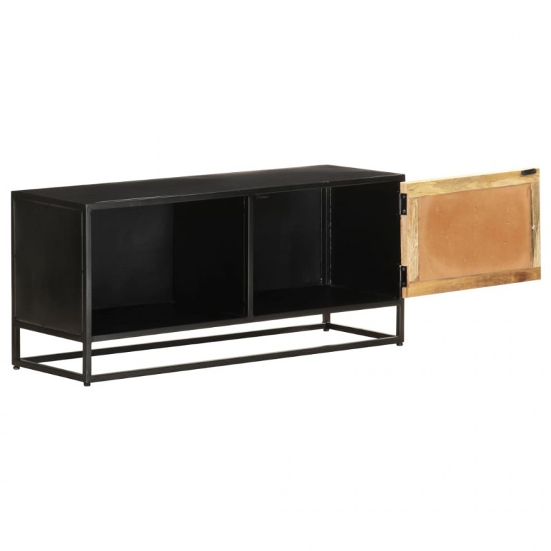 Szafka pod TV, 90x30x40 cm, surowe drewno mango