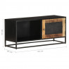 Szafka pod TV, 90x30x40 cm, surowe drewno mango