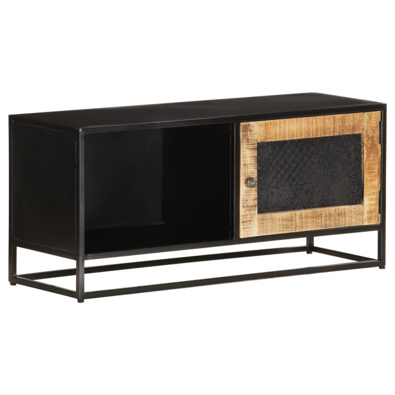 Szafka pod TV, 90x30x40 cm, surowe drewno mango