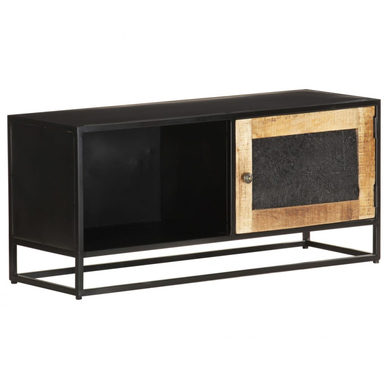 Szafka pod TV, 90x30x40 cm, surowe drewno mango