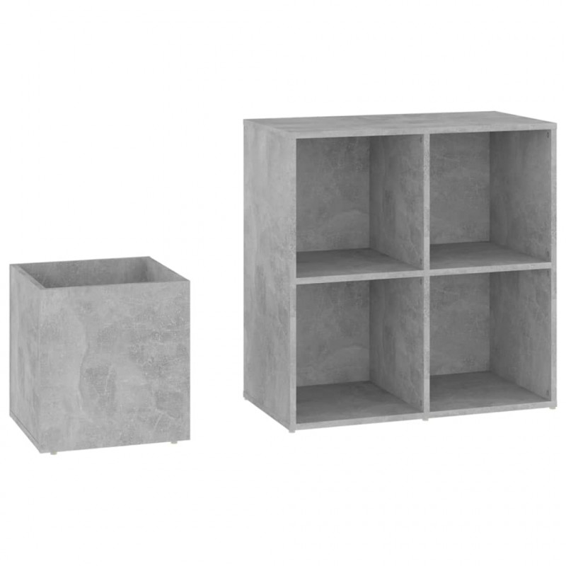 Szafka na buty, szarość betonu, 105x35,5x70 cm