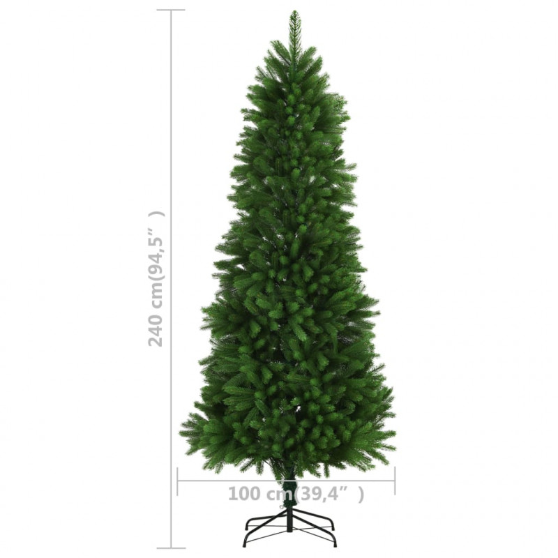 Sztuczna choinka z realistycznymi igłami, 240 cm, zielona