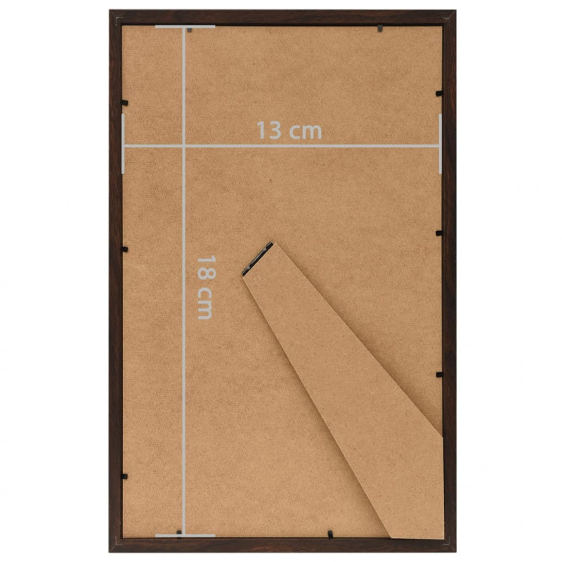 Ramki na zdjęcia, 3 szt., stojące, czarne, 13x18 cm, MDF