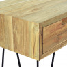 Stolik konsola, 120 x 35 x 76 cm, lite drewno tekowe