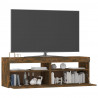 Szafka pod TV z oświetleniem LED, przydymiony dąb, 120x35x40 cm