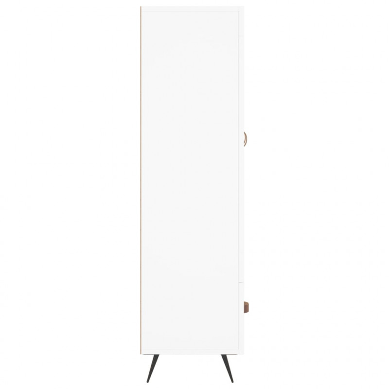 Wysoka szafka, biała, 69,5x31x115 cm, materiał drewnopochodny