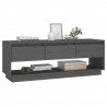 Szafka pod telewizor, szara 110,5x34x40 cm, lite drewno sosnowe