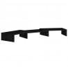 Podstawka na monitor, czarna 80x24x10,5 cm, lite drewno sosnowe