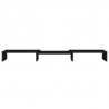Podstawka na monitor, czarna 80x24x10,5 cm, lite drewno sosnowe