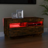 Szafka pod TV z oświetleniem LED, przydymiony dąb, 80x35x40 cm