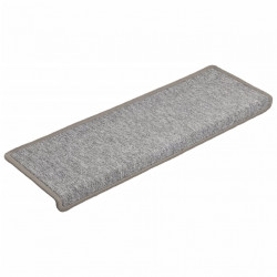 Nakładki na schody, 15 szt., 65x21x4 cm, jasnoszare