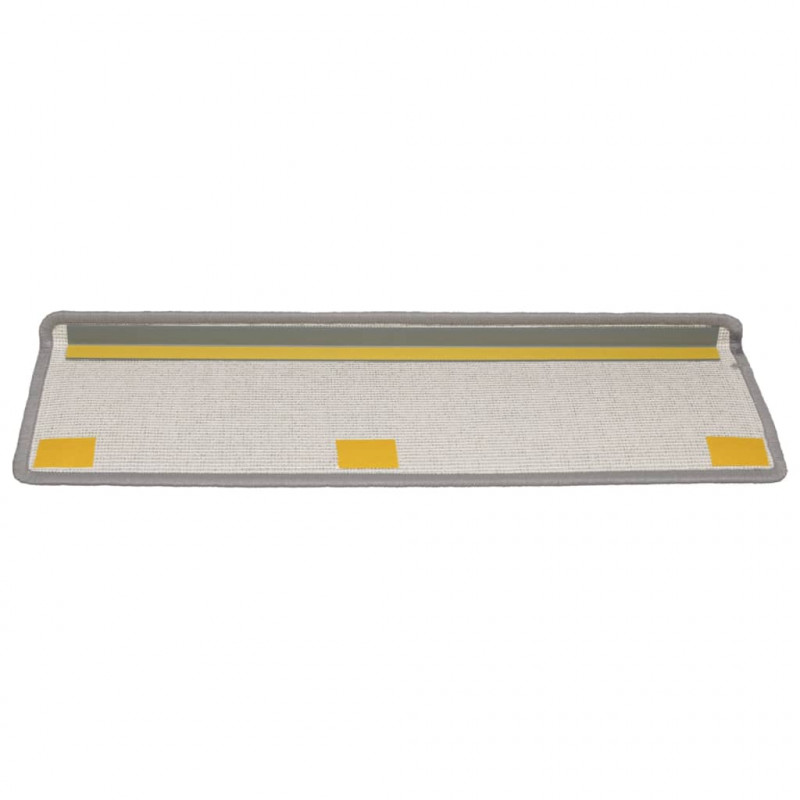 Nakładki na schody, 15 szt., 65x21x4 cm, jasnoszare