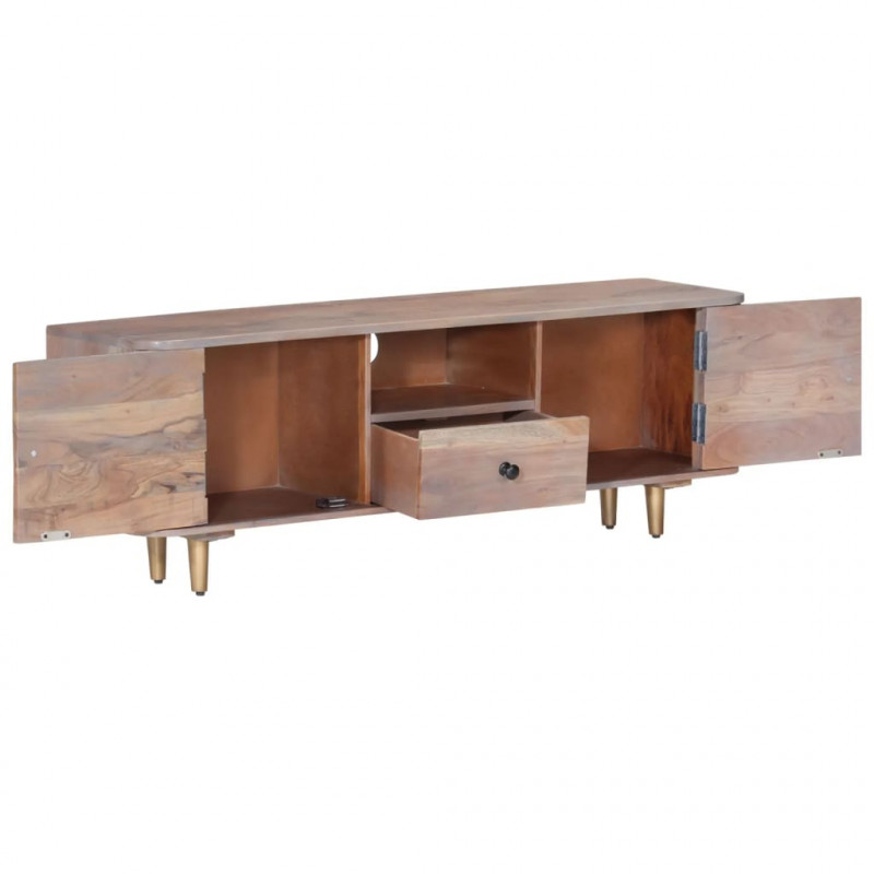 Szafka pod TV, 118x30x40 cm, lite drewno akacjowe
