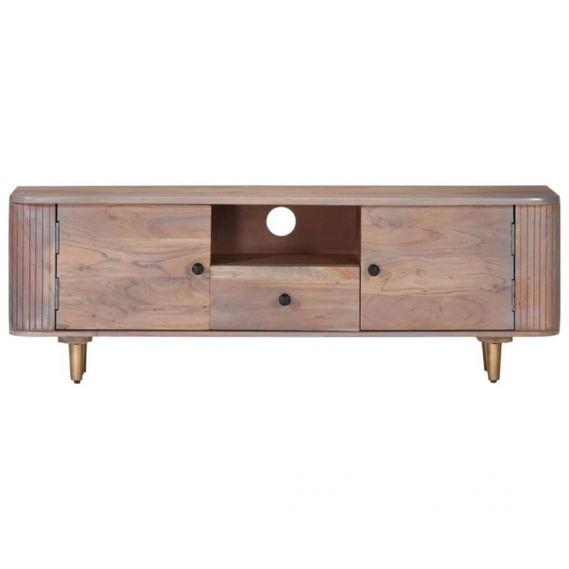 Szafka pod TV, 118x30x40 cm, lite drewno akacjowe