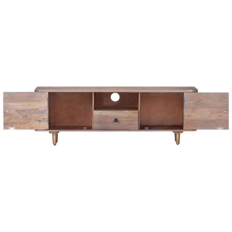 Szafka pod TV, 118x30x40 cm, lite drewno akacjowe