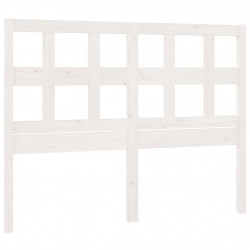 Wezgłowie łóżka, białe, 125,5x4x100 cm, lite drewno sosnowe