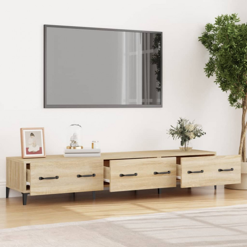 Szafka pod TV, dąb sonoma, 150x34,5x30 cm
