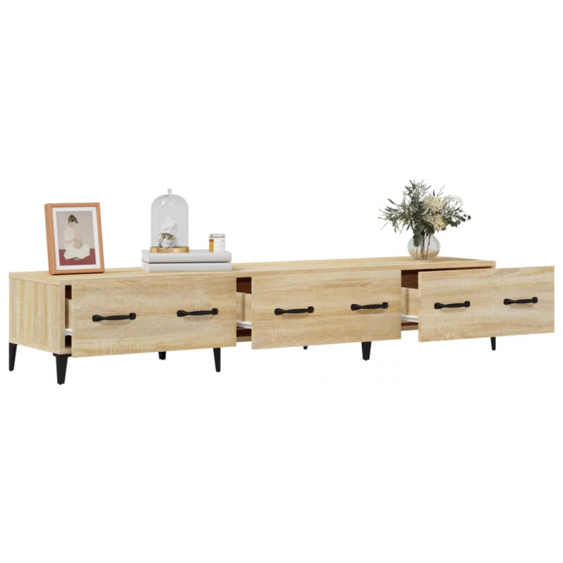 Szafka pod TV, dąb sonoma, 150x34,5x30 cm
