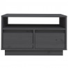 Szafka pod telewizor, szara, 60x35x37 cm, lite drewno sosnowe